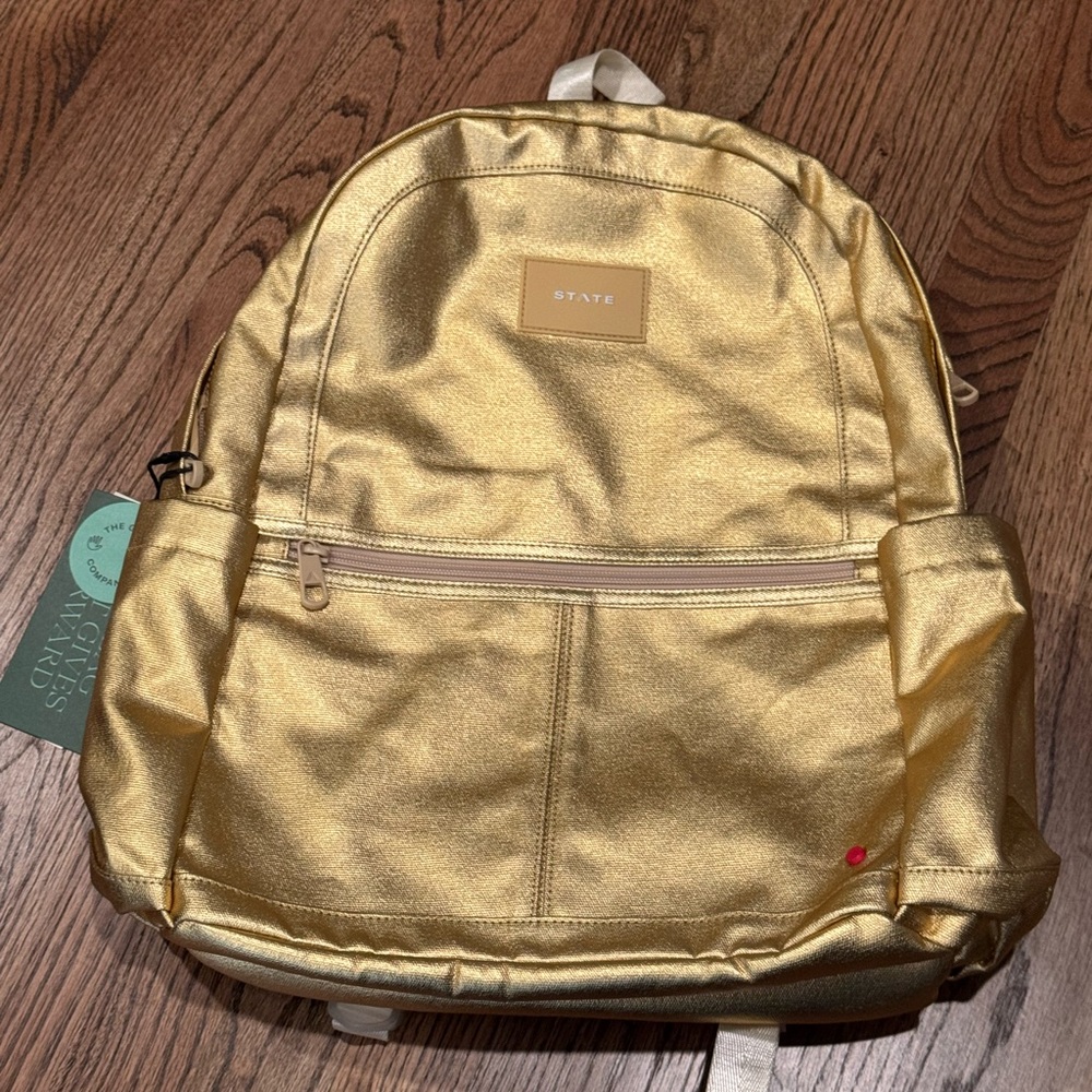 Large Kane Kids State Gold Backpack NWT